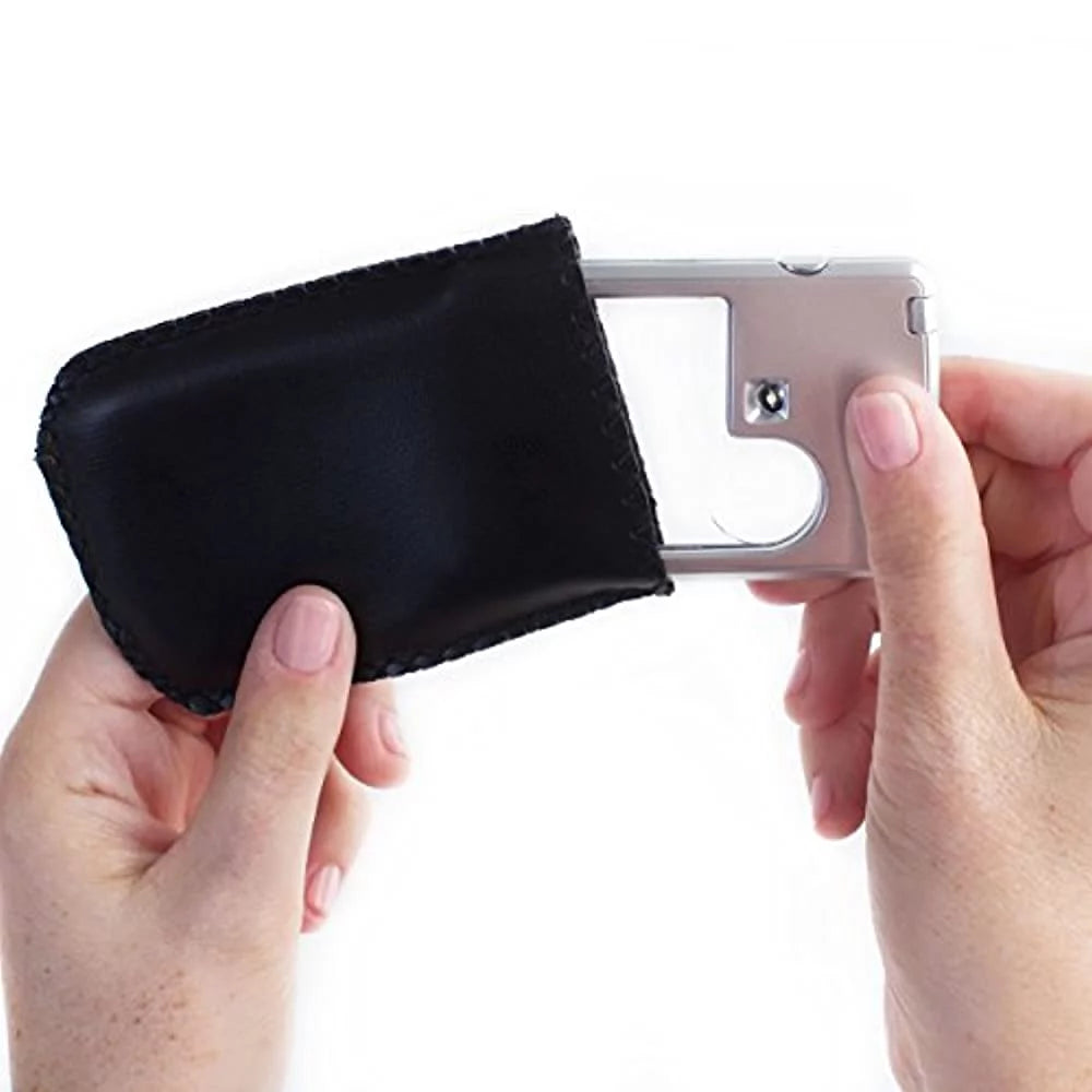 His and Her Pocket Magnifier with Light Bundle - 2 Pack, 3X & 6X O896868