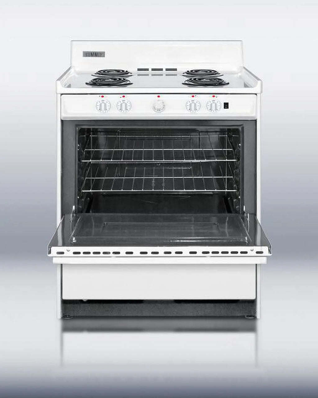 Summit WEM2171Q 30" Freestanding Electric Range in White F252358