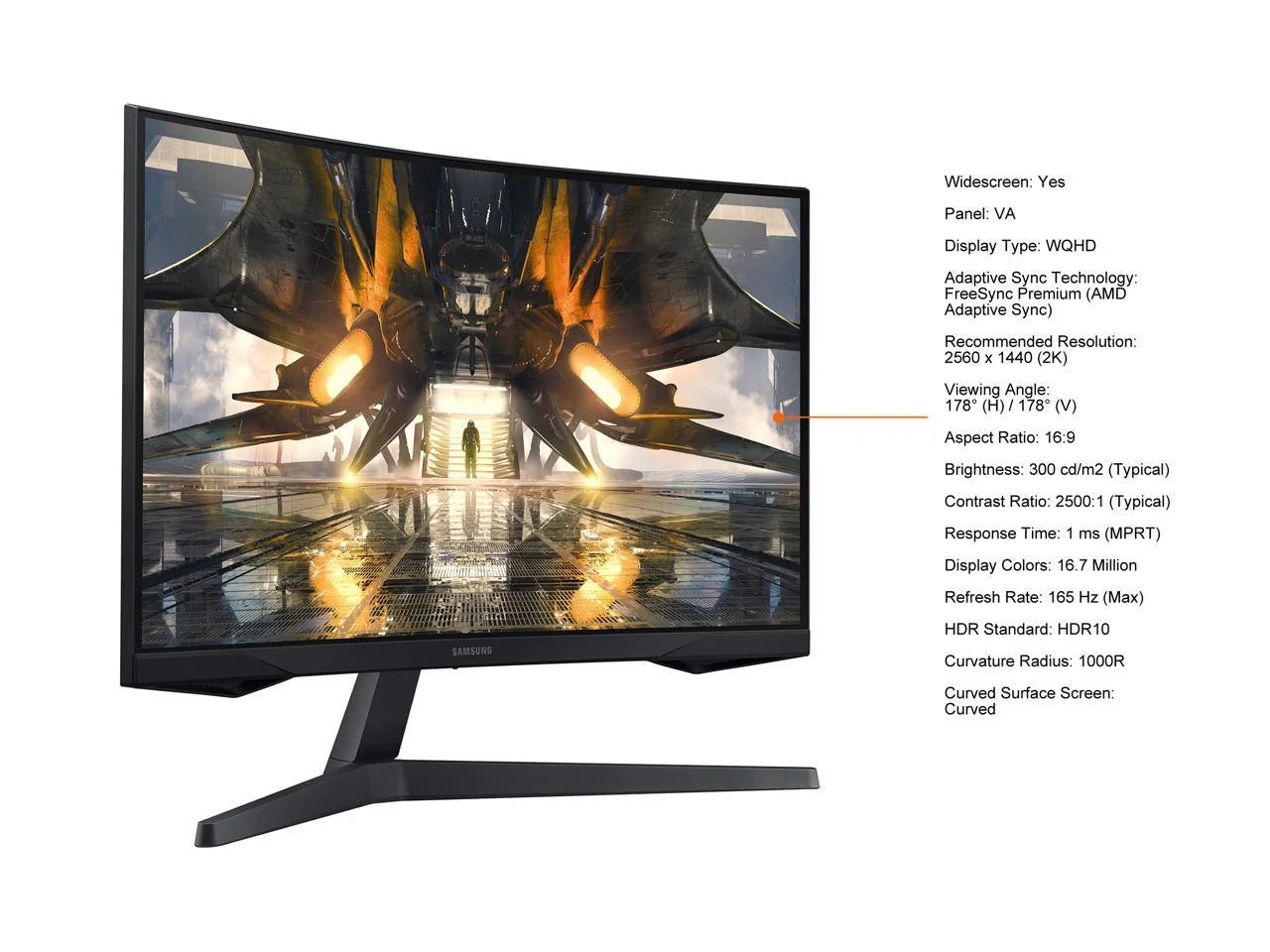 SAMSUNG 32" 165Hz WQHD Gaming Monitor Odyssey G55A E376507
