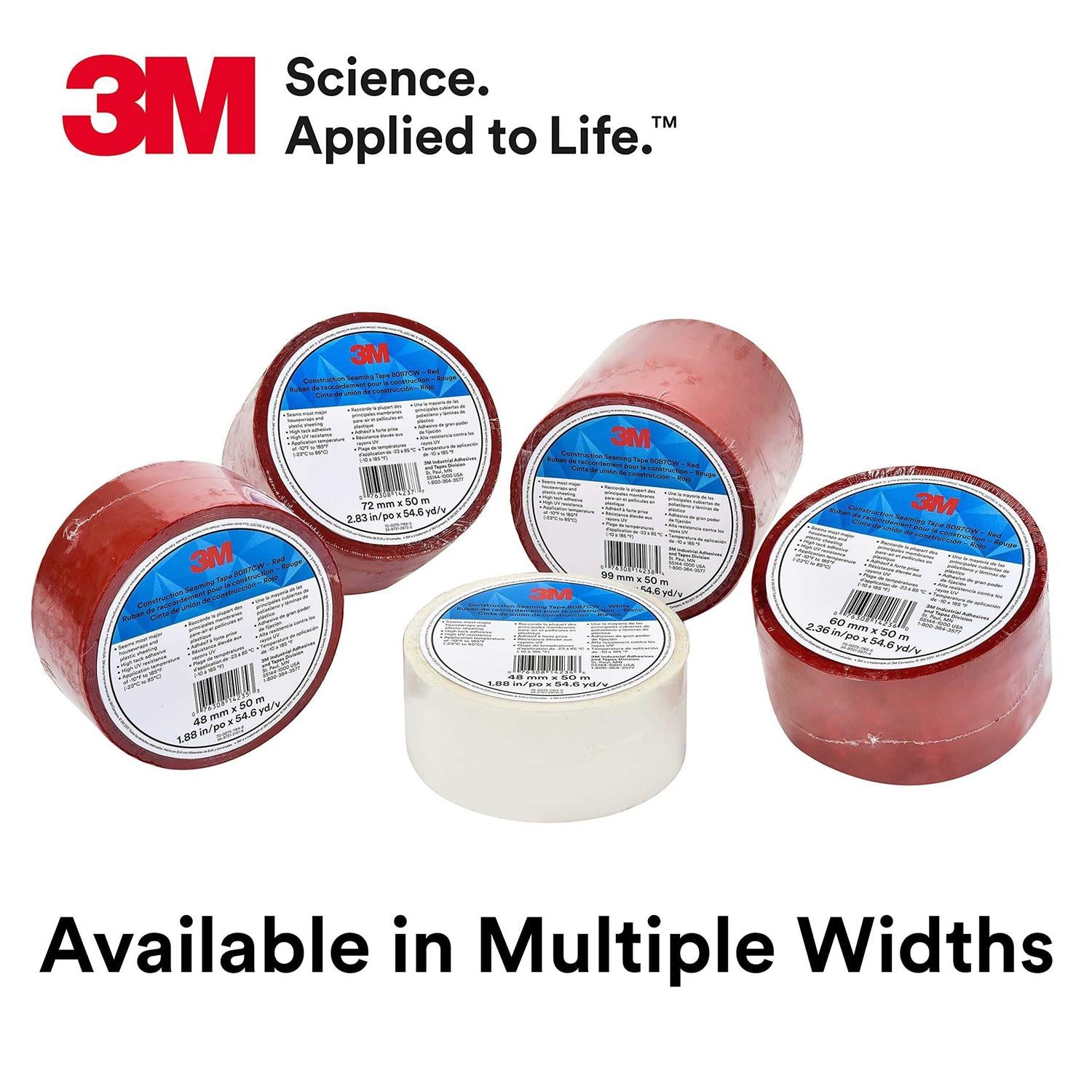 3M 8087CW Construction Seaming Tape Red V814