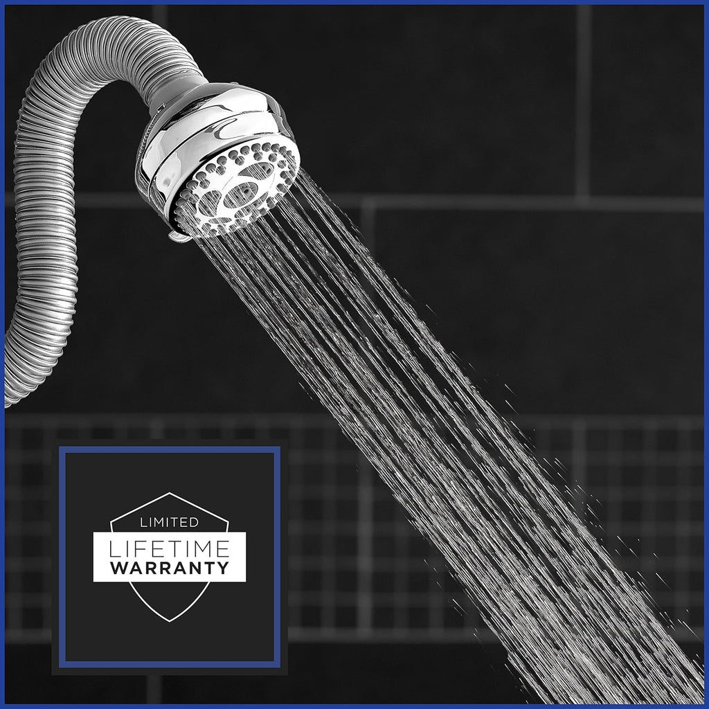 Waterpik Flexible Neck Adjustable Shower Head 6 Mode Chrome NSL-603E Pack of 2 P74182