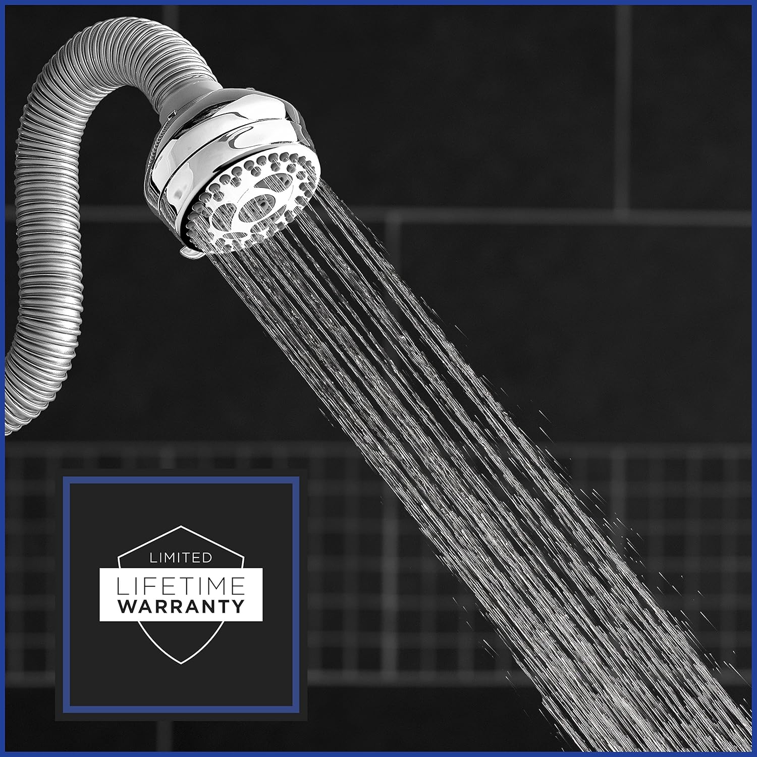 Waterpik Flexible Neck Adjustable Shower Head 6 Mode Chrome NSL-603E Pack of 2 P74182