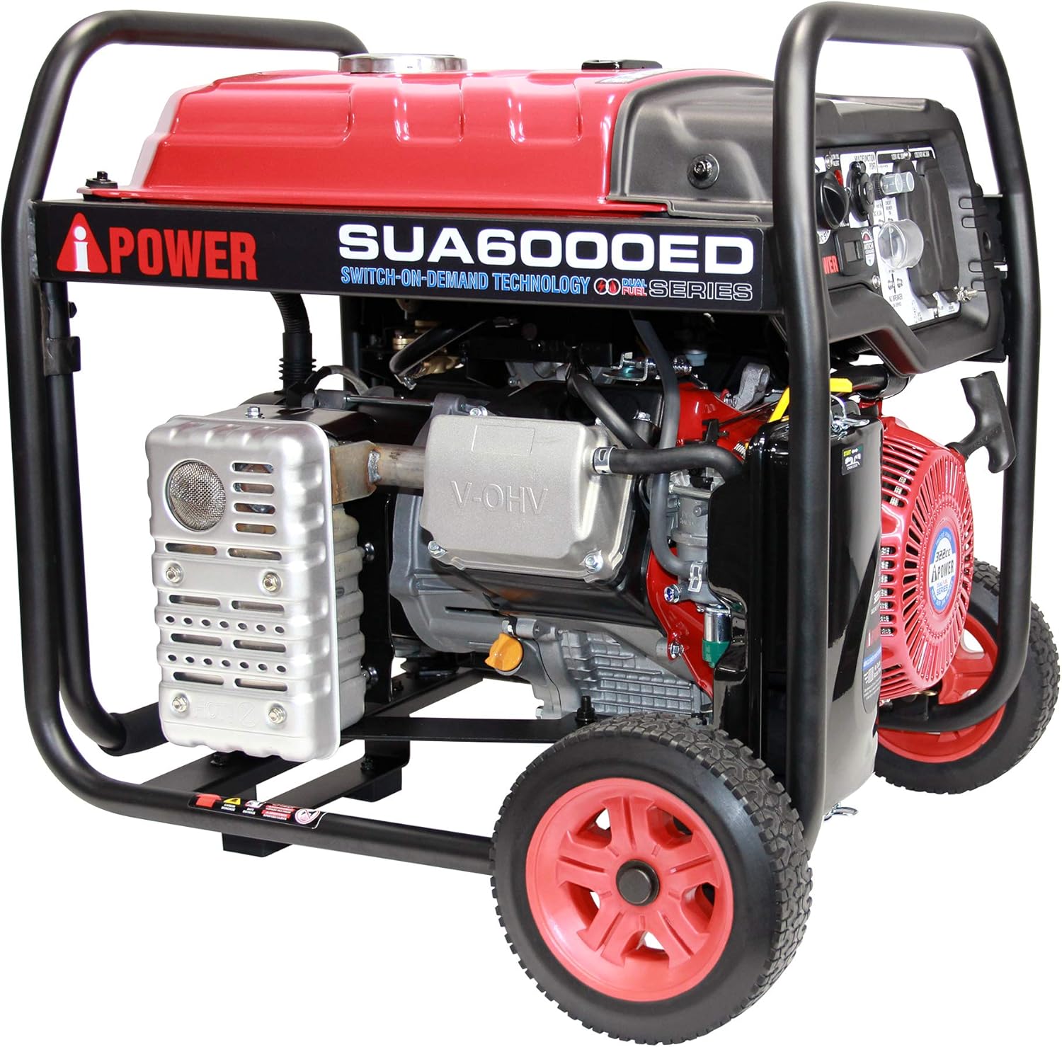 A-iPower SUA6000ED 6000 Watt Portable Generator Gas & Propane Powered Electric Start W3096
