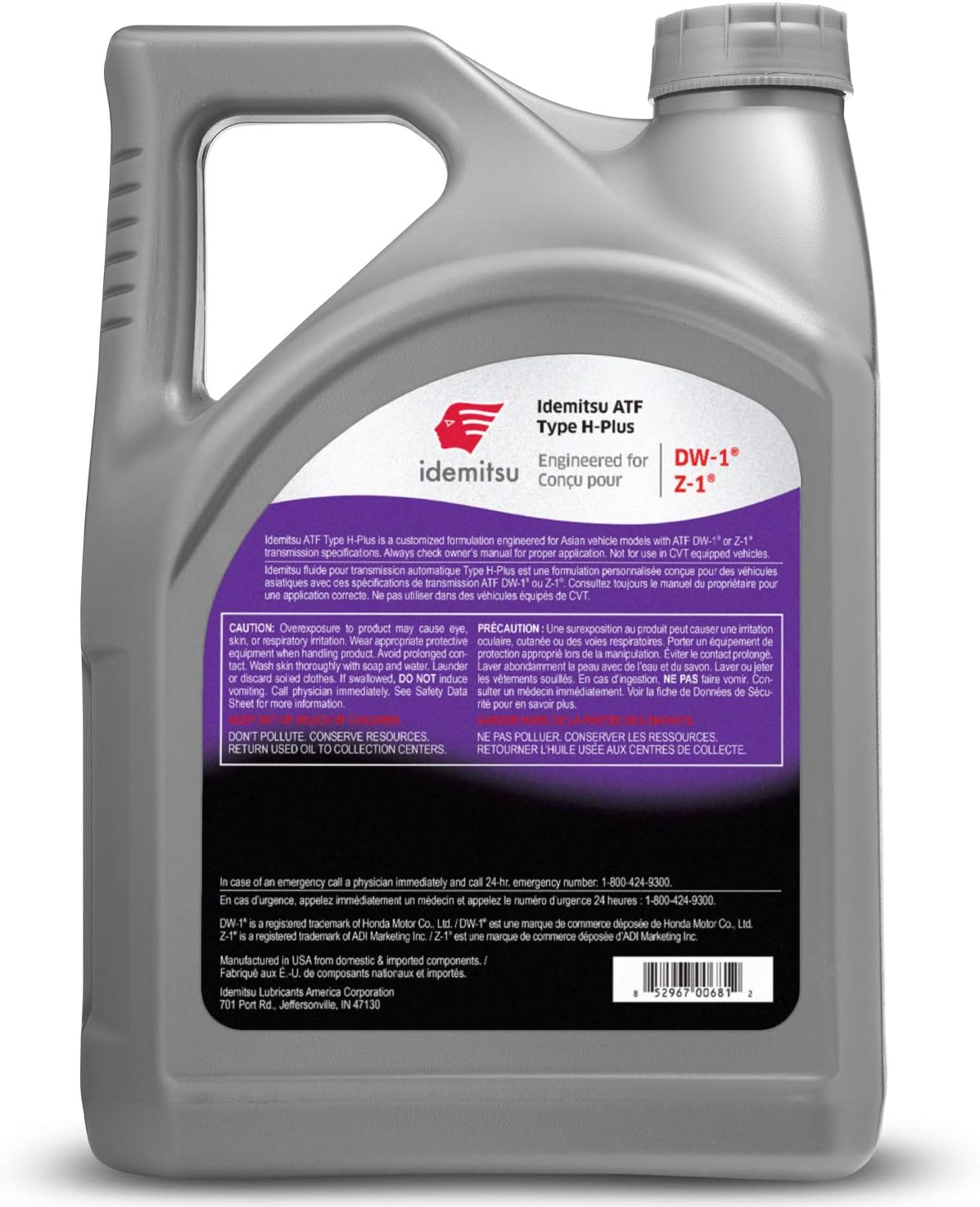 Idemitsu ATF Type H-Plus Automatic Transmission Fluid for Honda, Acura, 5QT Pack of 2 E71610