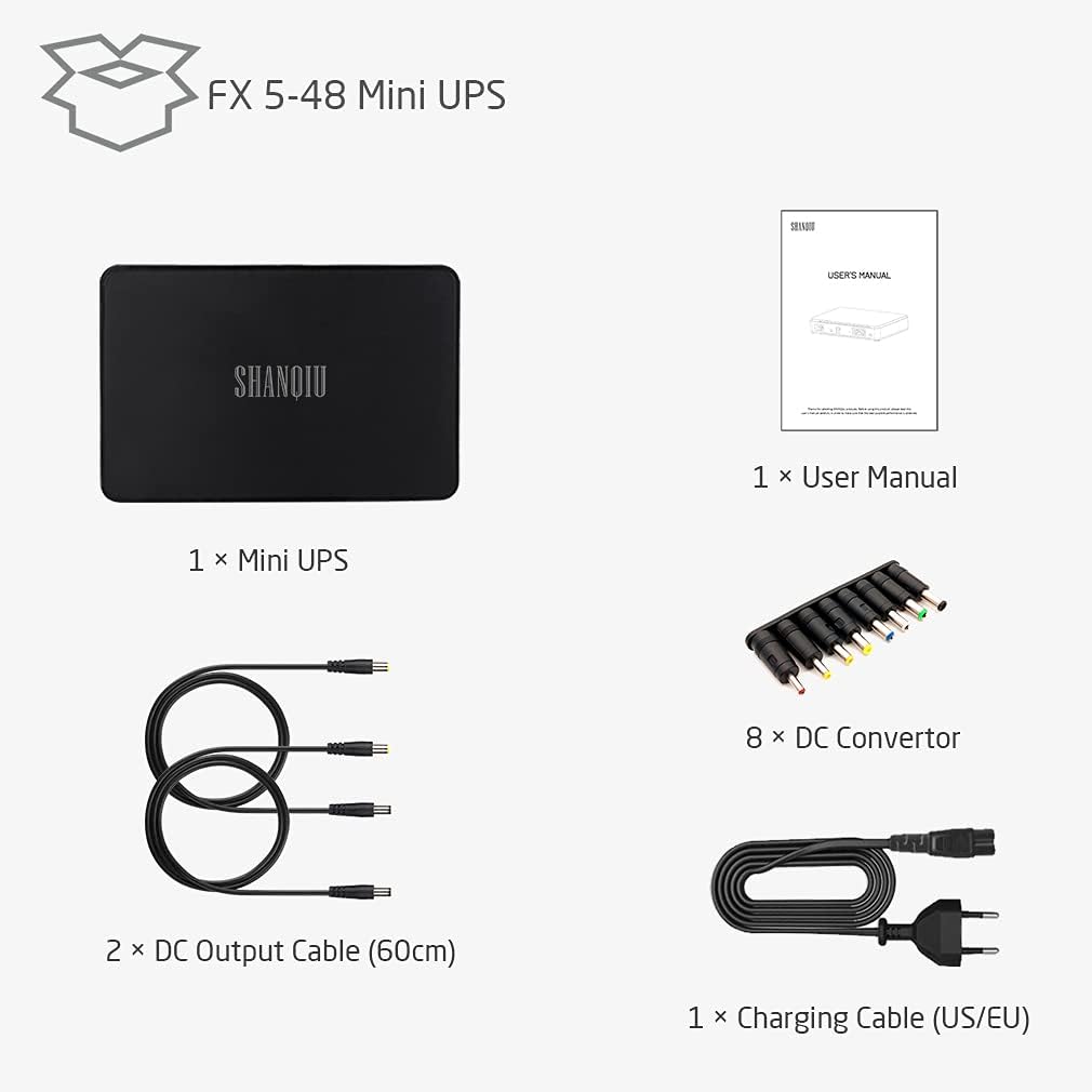 Mini UPS Battery Backup for Router Modem Security Camera 10000mAh Pack of 2 Z517569