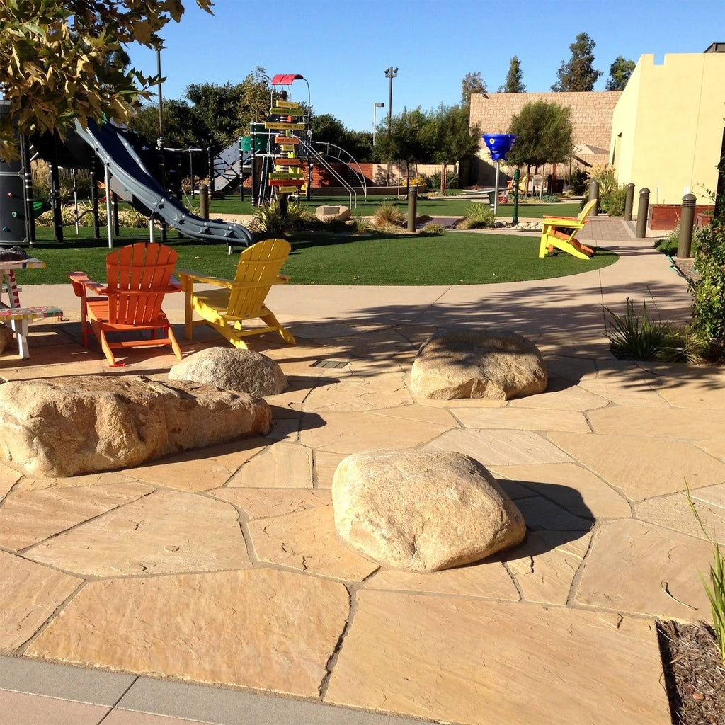 Natural Flagstone Stepping Stone Slabs - Salmon Red - 1000 lbs Q72473