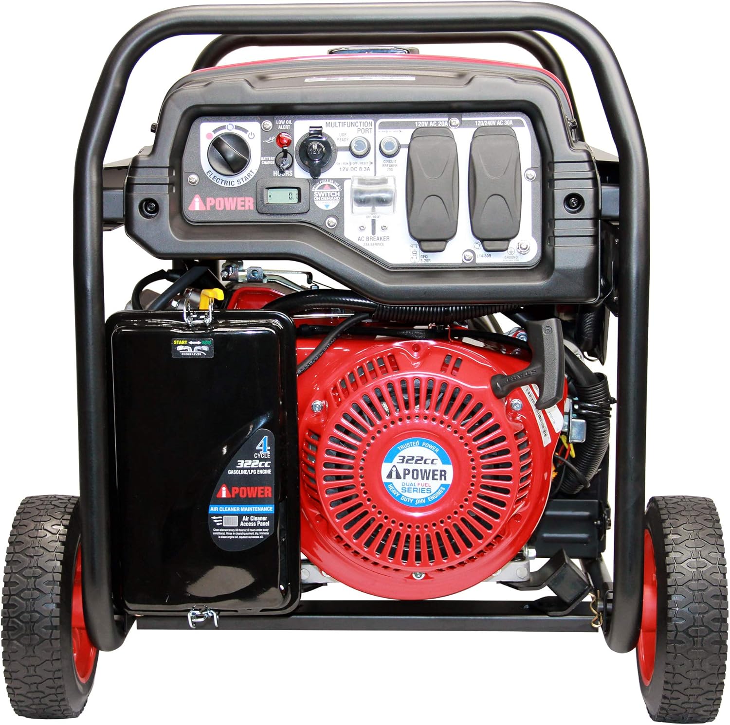 A-iPower SUA6000ED 6000 Watt Portable Generator Gas & Propane Powered Electric Start W3096