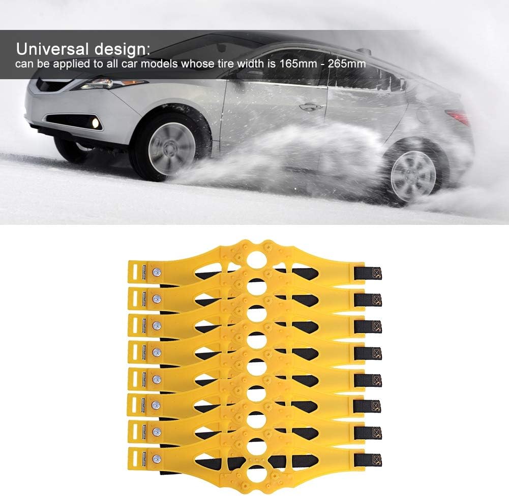 Universal Snow Chains Anti-skid Car Tire Chains, 8Pcs I3626