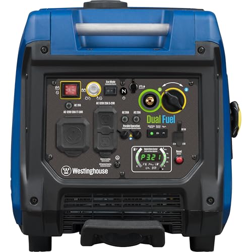 Westinghouse 5000 Peak Watt Dual Fuel Portable Inverter Generator, Remote Electric Start E228