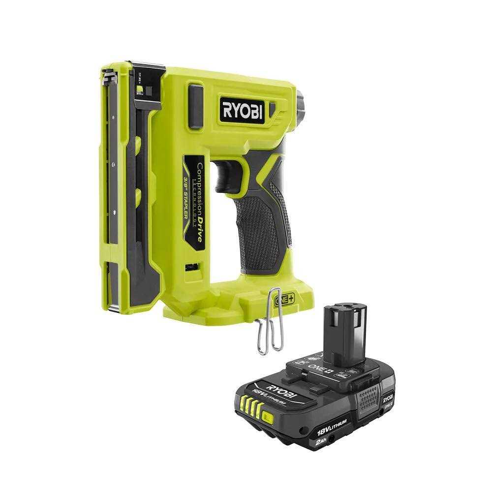 Ryobi ONE+ 18V Cordless Compression Drive 3/8 in. Crown Stapler 2.0 Ah Battery - Shop Hardware Tools Online Store
