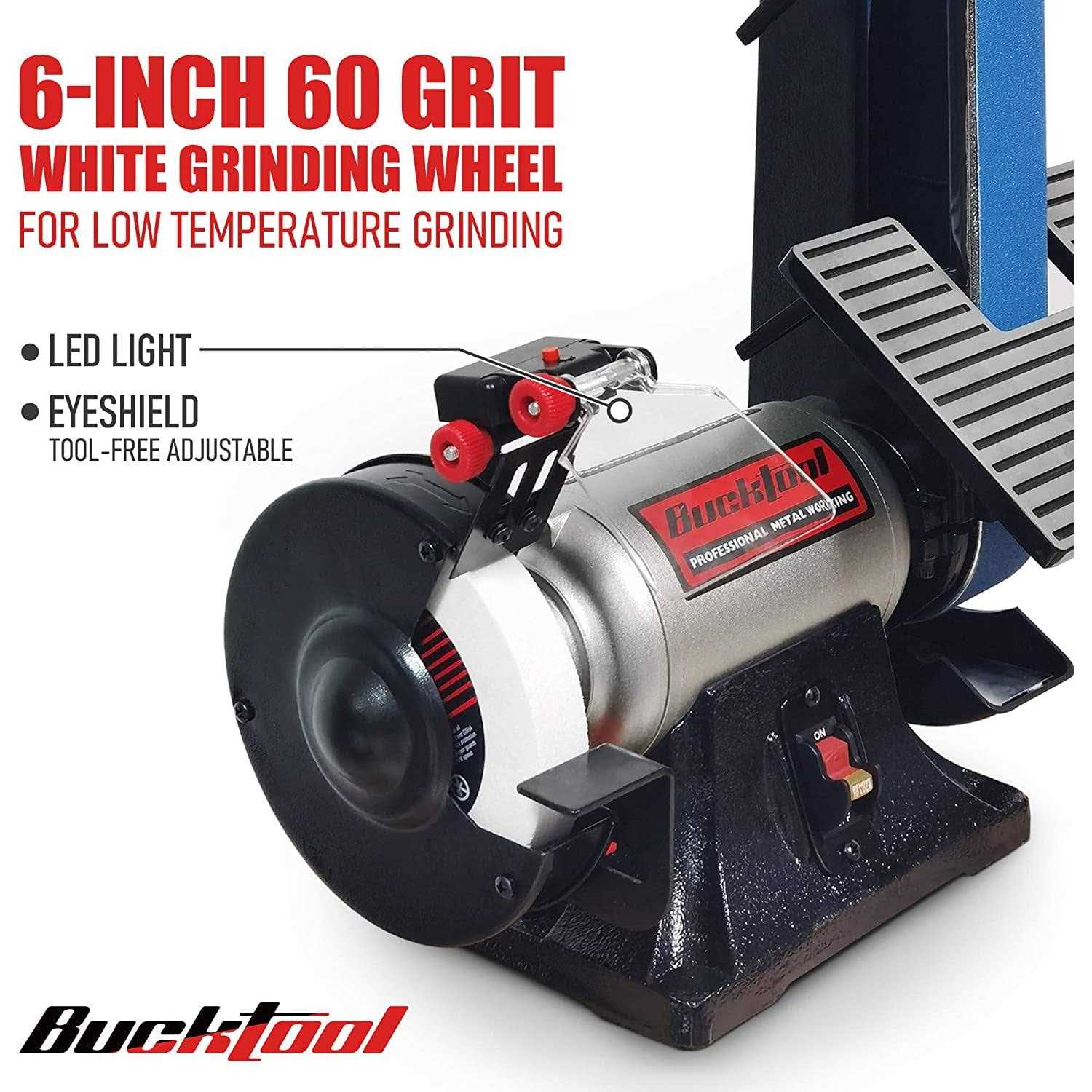 Bucktool Combo 2 x 42 Belt Sander 6 Bench Grinder C503058