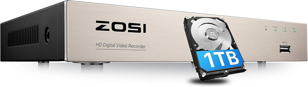 ZOSI 5MP H.265+ 16CH Surveillance DVR Recorder with 2TB Hard Drive M35768