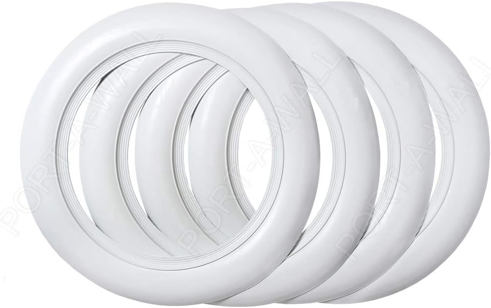 PORT-A-WALL 16" x 3" White Wall Tire Insert Trim Set 4 pcs H87185