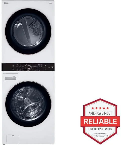 LG WKG101HWA Front Load White Stacked Washer & Dryer F97771