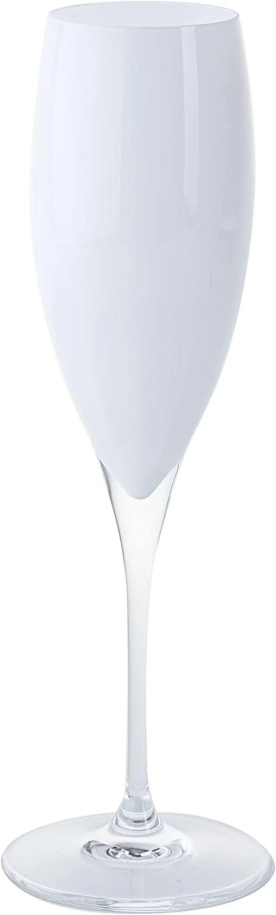 Toasting Flute Glasses Set of 6 Crystal - White - 11 oz A64526