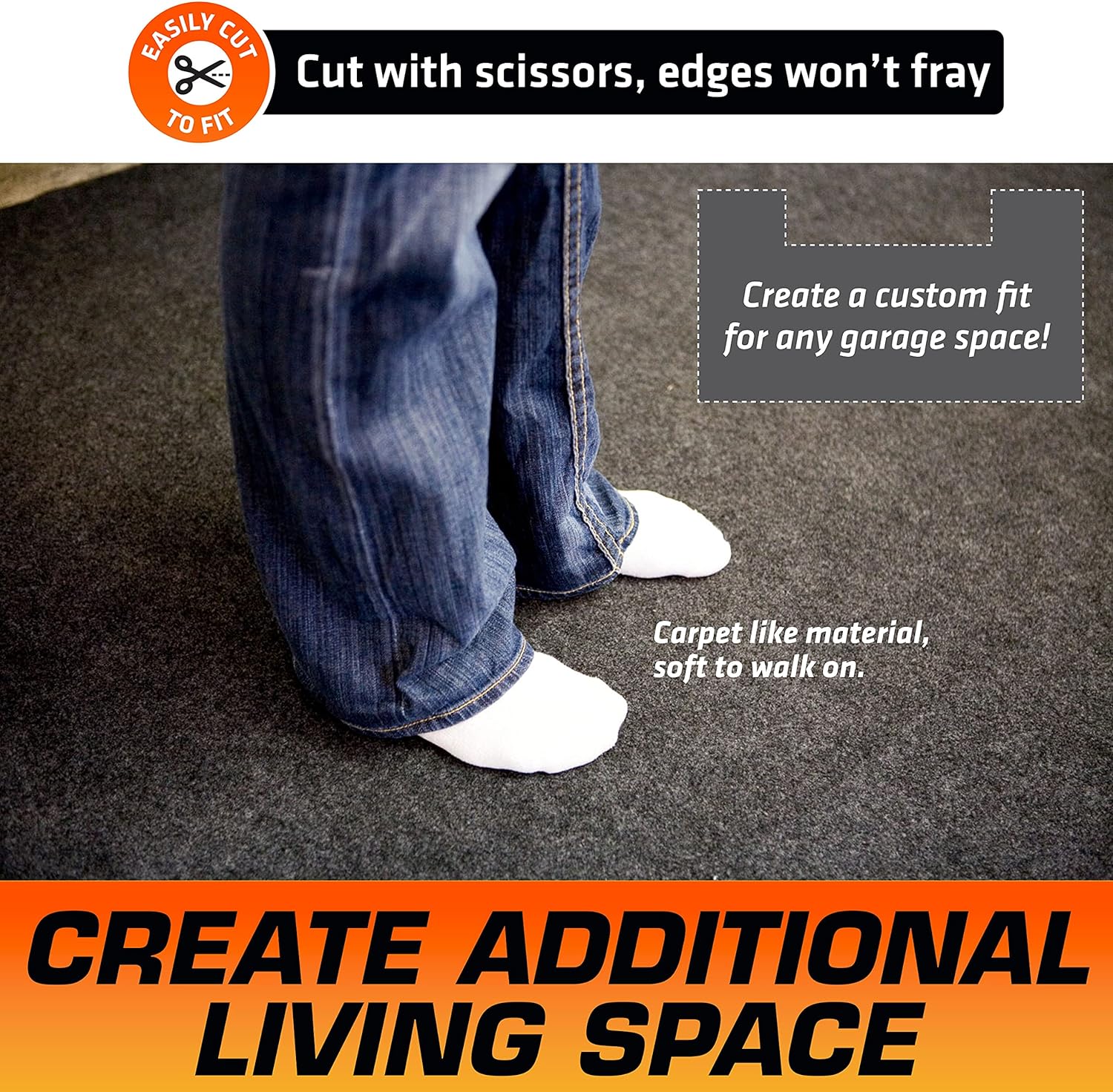 Armor All Original XL Garage Floor Mat 22' x 8'10" Charcoal J35003