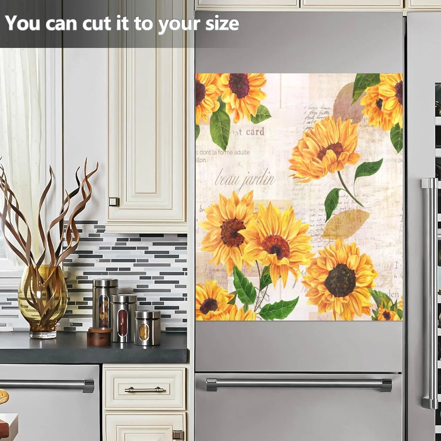 Coolnut Sunflower Dishwasher Magnet Cover 23"Wx26"H Farmhouse Kitchen Decal E2067