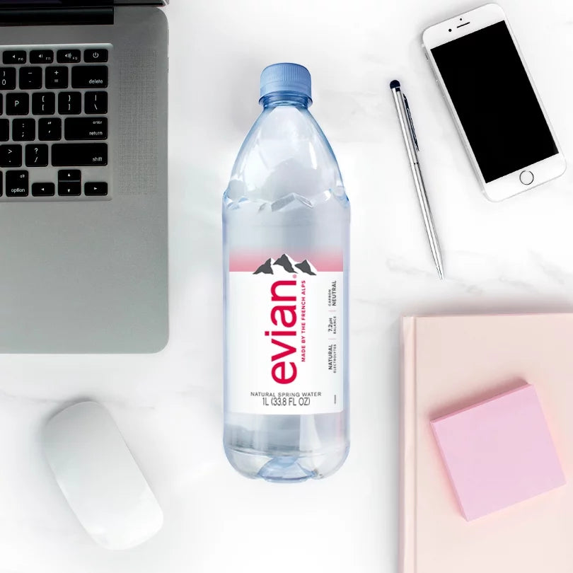 Evian Natural Spring Water, 16.9 Fl. Oz., 6 Count F85890