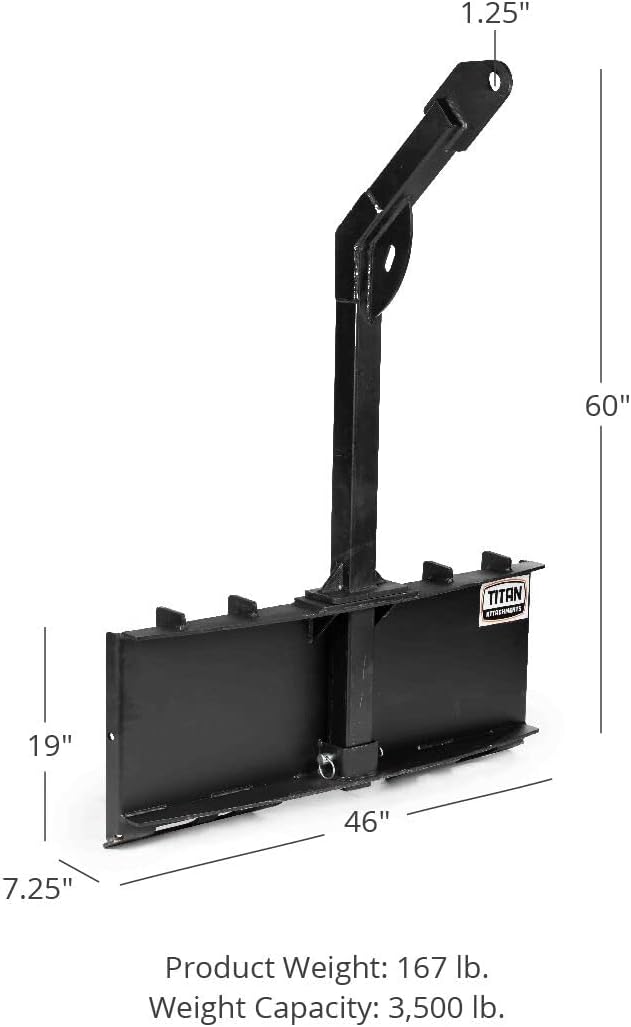 Titan Attachments 5 FT Tree Boom Attachment, 3,500 LB, Skid Steer Quick Tach F41071