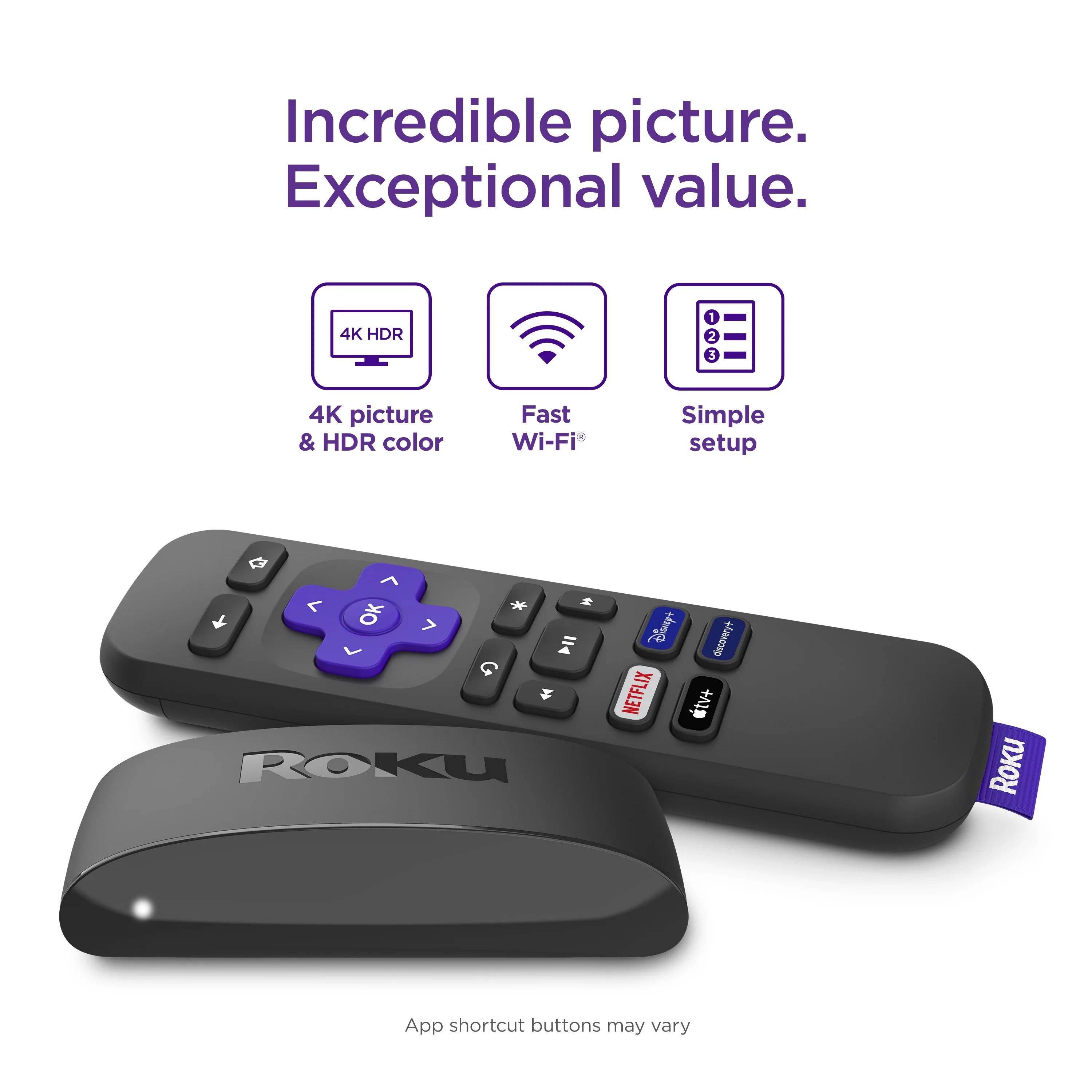 Roku Express 4K Streaming Player with Standard Remote A189