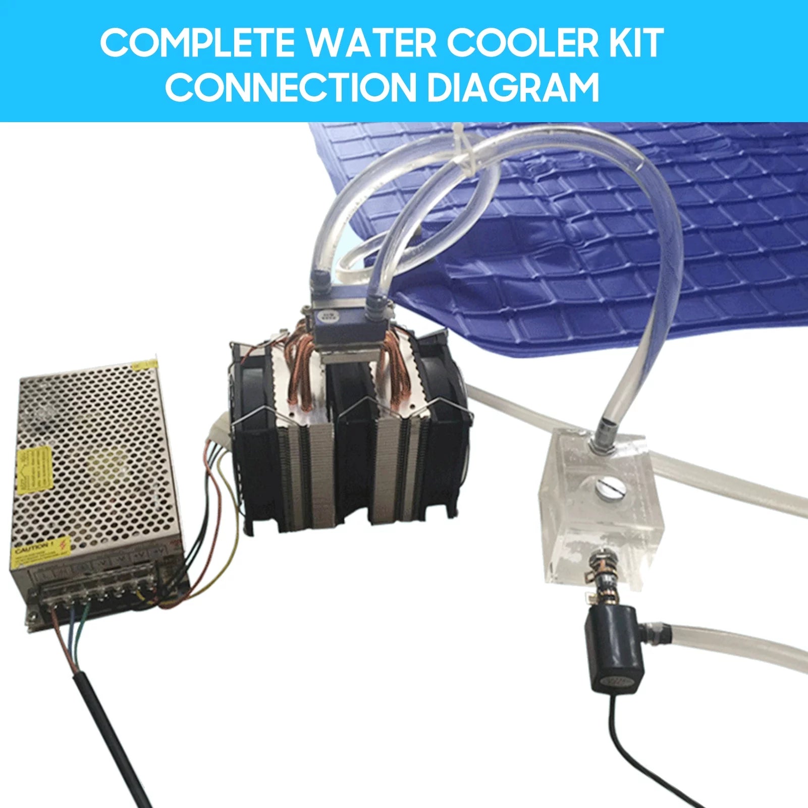 Carevas 180W Semiconductor Refrigeration Fish Tank Chiller for 40L Aquarium I3932