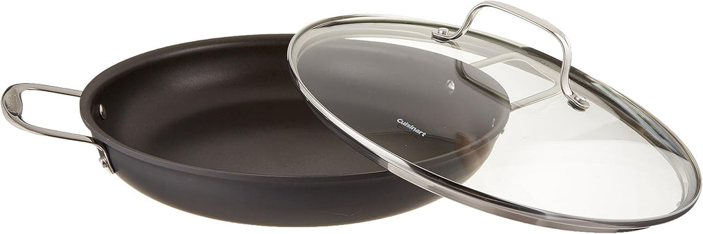 Cuisinart Chef's Classic Nonstick Hard-Anodized 12-Inch Everyday Pan with Cover, 2-Pack X3188