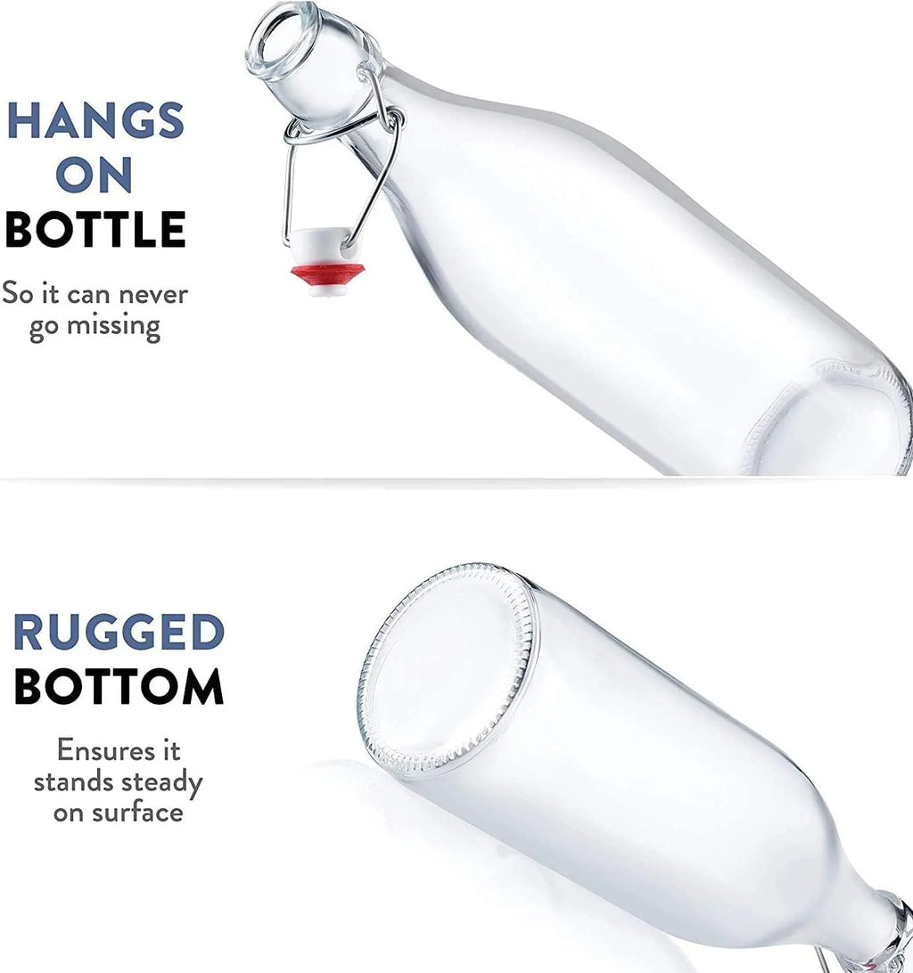 Bormioli Rocco Giara Glass Bottle with Stopper, 33.75 oz Y4486