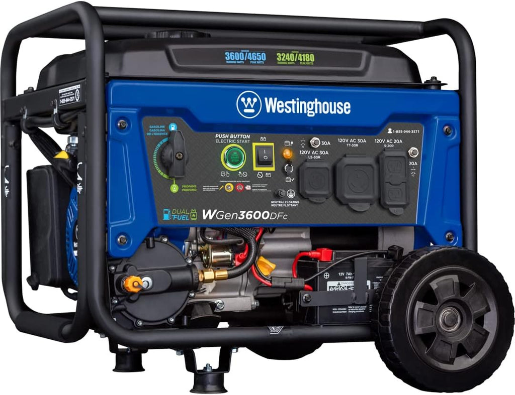 Westinghouse WGen3600 Portable Generator, 3600W Rated, 4650W Peak, RV Ready C70598