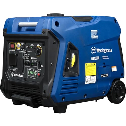 Westinghouse 5000 Peak Watt Dual Fuel Portable Inverter Generator, Remote Electric Start E228