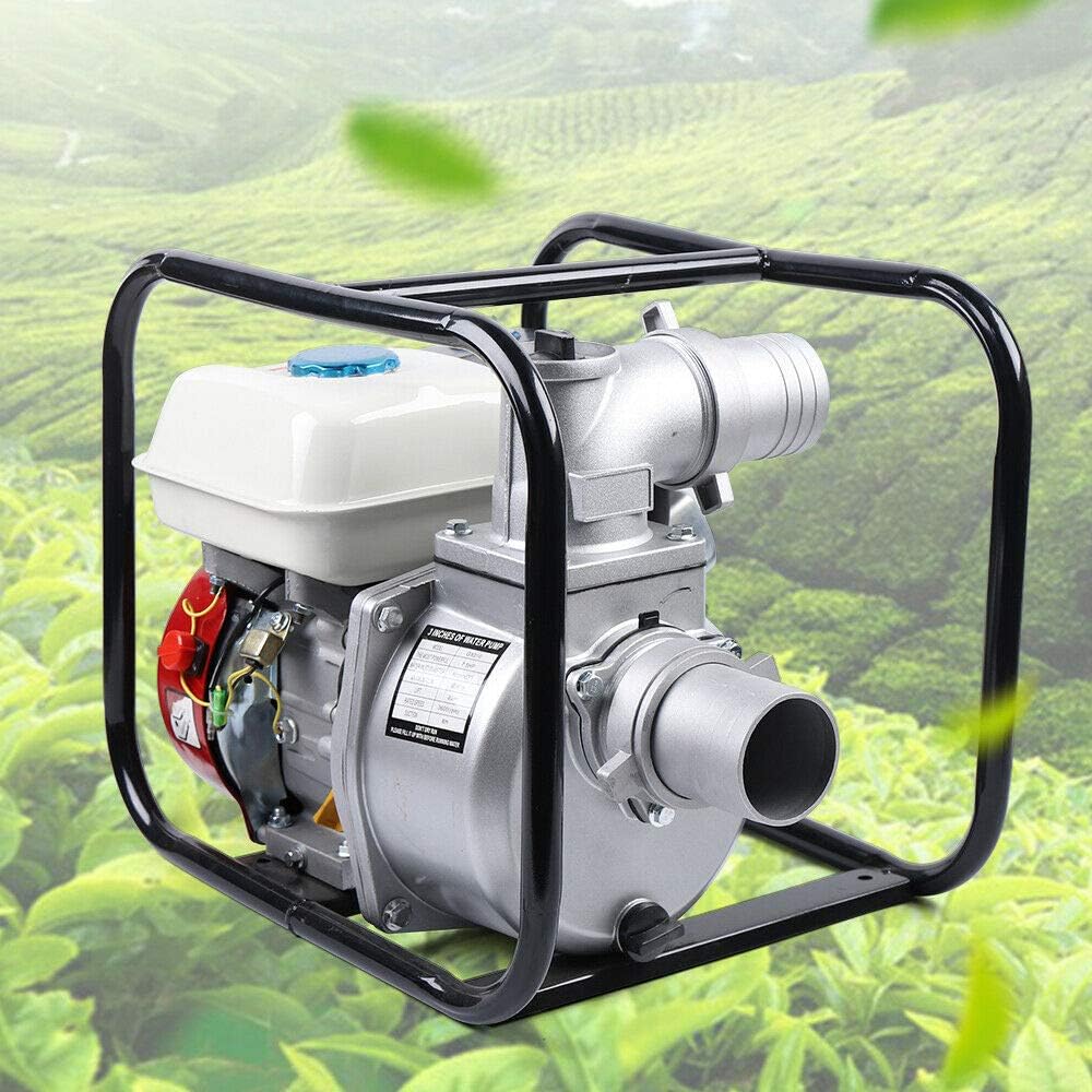 DNYSYSJ 3 Inch Gasoline Water Pump, 210CC Semi-Trash Clean Water Transfer Pump C41033
