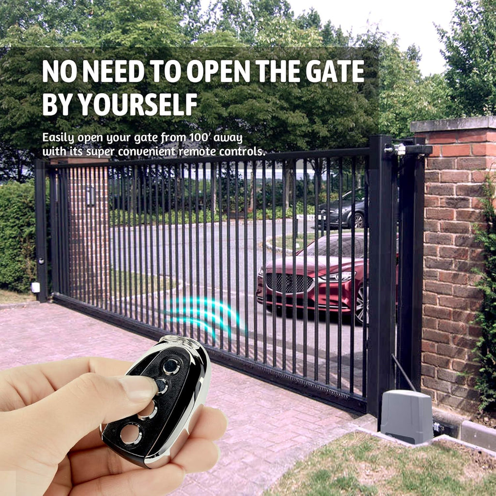 CO-Z Automatic Sliding Gate Opener with Backup Battery for Gates Up to 40 Feet E297018