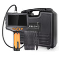 Teslong Industrial Endoscope with Light, 8mm 1080P HD Digital Borescope Inspection Camera 5 Inch LCD Screen IP67 Waterproof Snake Camera with Semi-Rigid Cable, 32GB Card and Helpful Tool