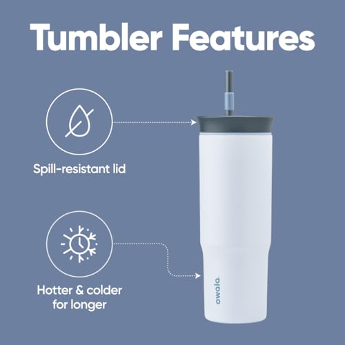 Owala Stainless Steel Insulated Travel Tumbler 40 oz Dusty Pink X1735