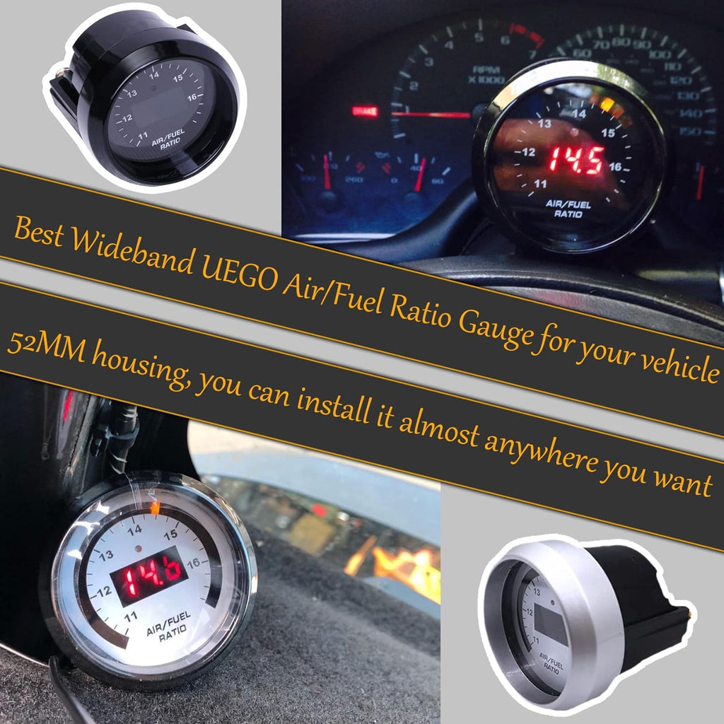 Wideband UEGO Air/Fuel Ratio Gauge 52mm with 4.9 LSU Sensor T943