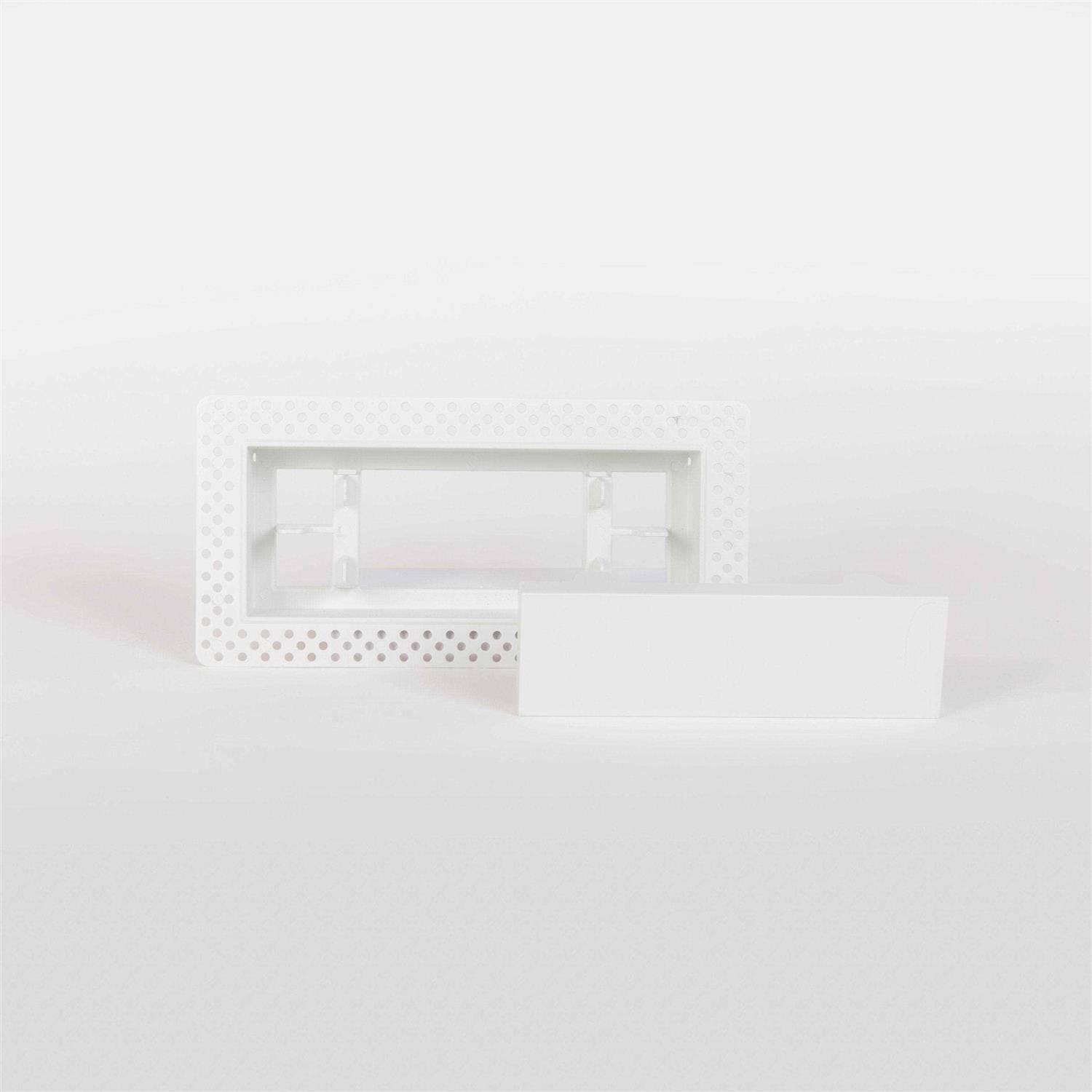 Aria Lite Flush Wall Vent 4 in. x 10 in. White P8801