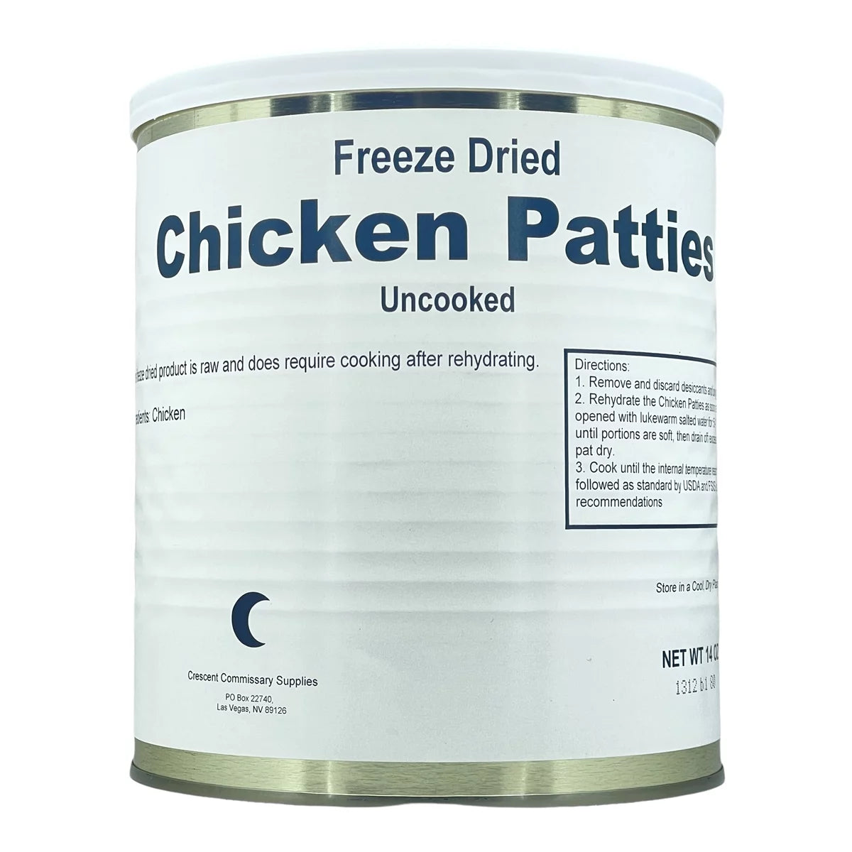 Freeze Dried Chicken Patties Emergency Food - 6 Cans J2338