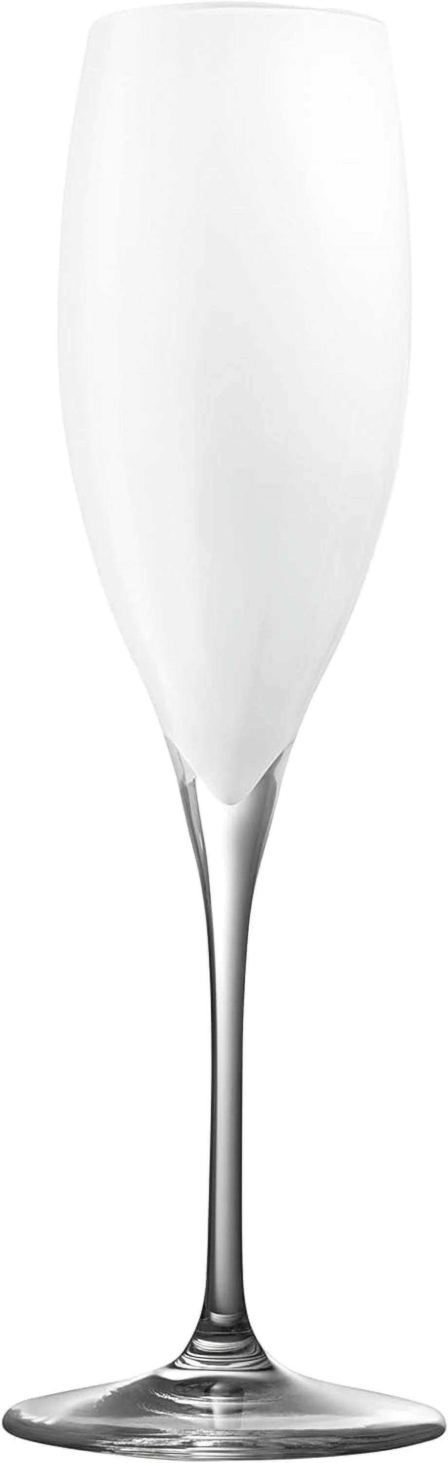 Toasting Flute Glasses Set of 6 Crystal - White - 11 oz A64526