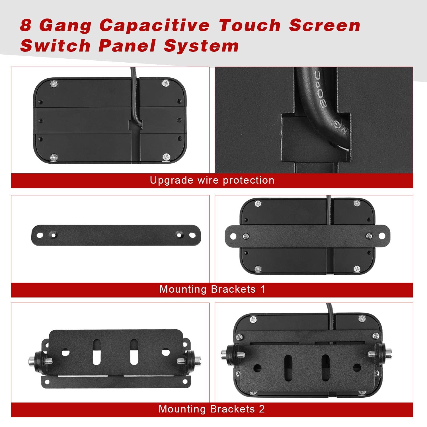 6 Gang Switch Panel Kit with Relay System for Car Marine Boat ATV UTV Truck R242