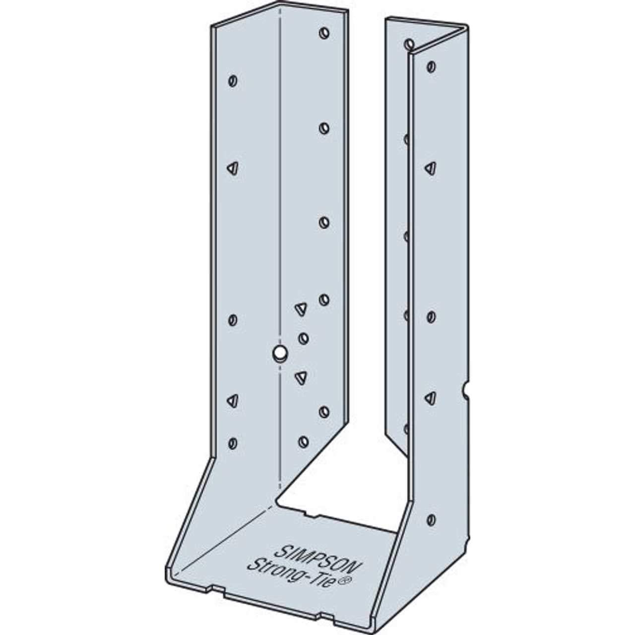Simpson Strong-Tie HUC210-2 Galvanized Concealed-Flange Joist Hanger for Double 2x10 T39452
