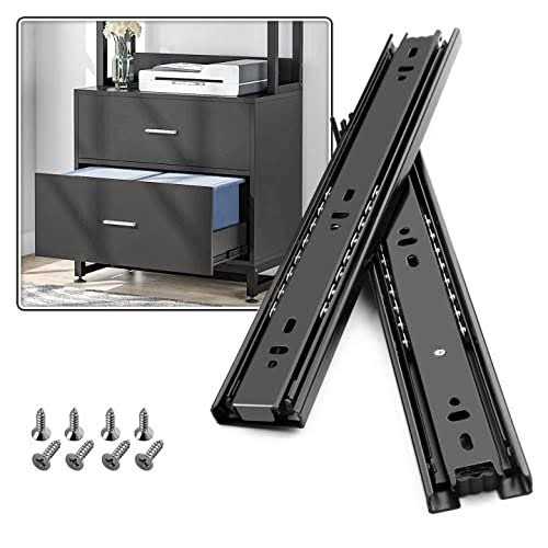 SHUHANG 1 Pair Full Extension Drawer Slides 8 10 12 14 16 18 20 22 24 Inch 100 lb Load Capacity Side Mount Ball Bearing Rails Cabinet Dresser Glides - Shop Hardware Tools Online Store