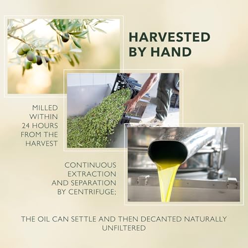 Frantoia Extra Virgin Olive Oil from Italy, Unfiltered Cold Extracted, 101.4 Fl Oz O2791