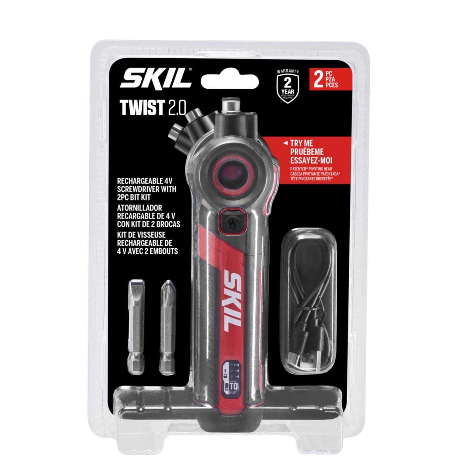 SKIL 4V Cordless Rechargeable Screwdriver with Bit Set SD5619-01 - Shop Hardware Tools Online Store