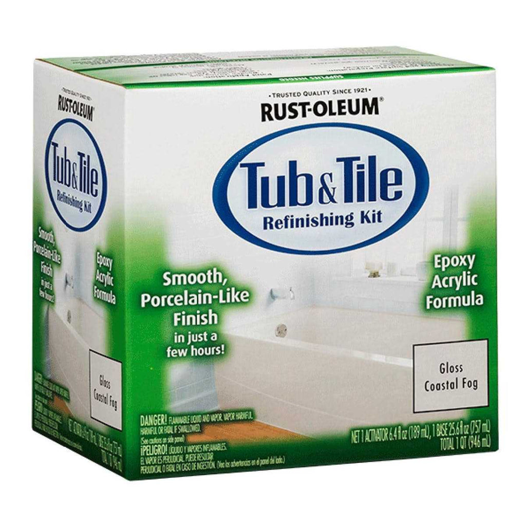 Coastal Fog Rust-Oleum Gloss Tub &amp; Tile Refinishing Kit - Shop Hardware Tools Online Store