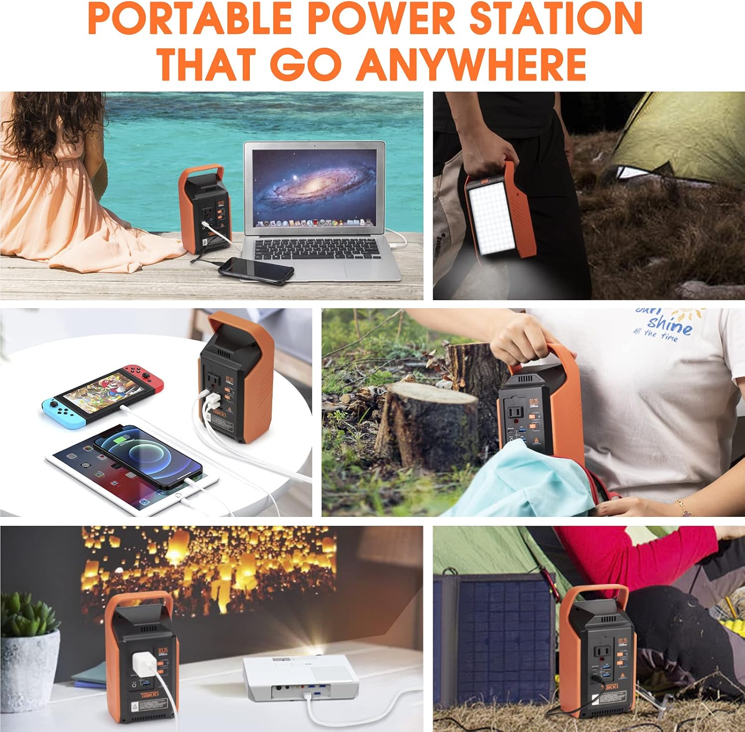 83Wh Portable Power Station Solar Generator with 110V AC Outlet N703771
