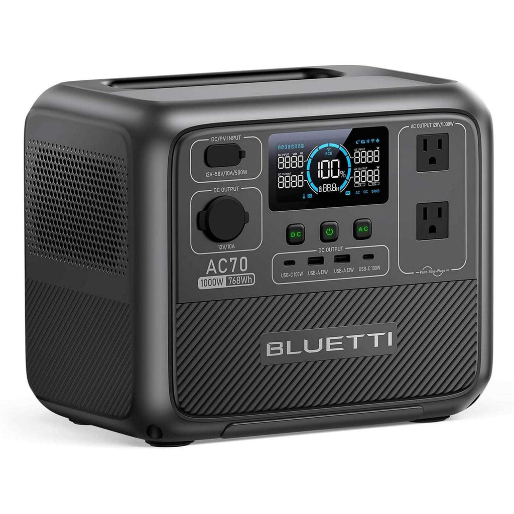 BLUETTI AC70 Portable Solar Generator 768Wh LiFePO4 Power Station - Shop Hardware Tools Online Store