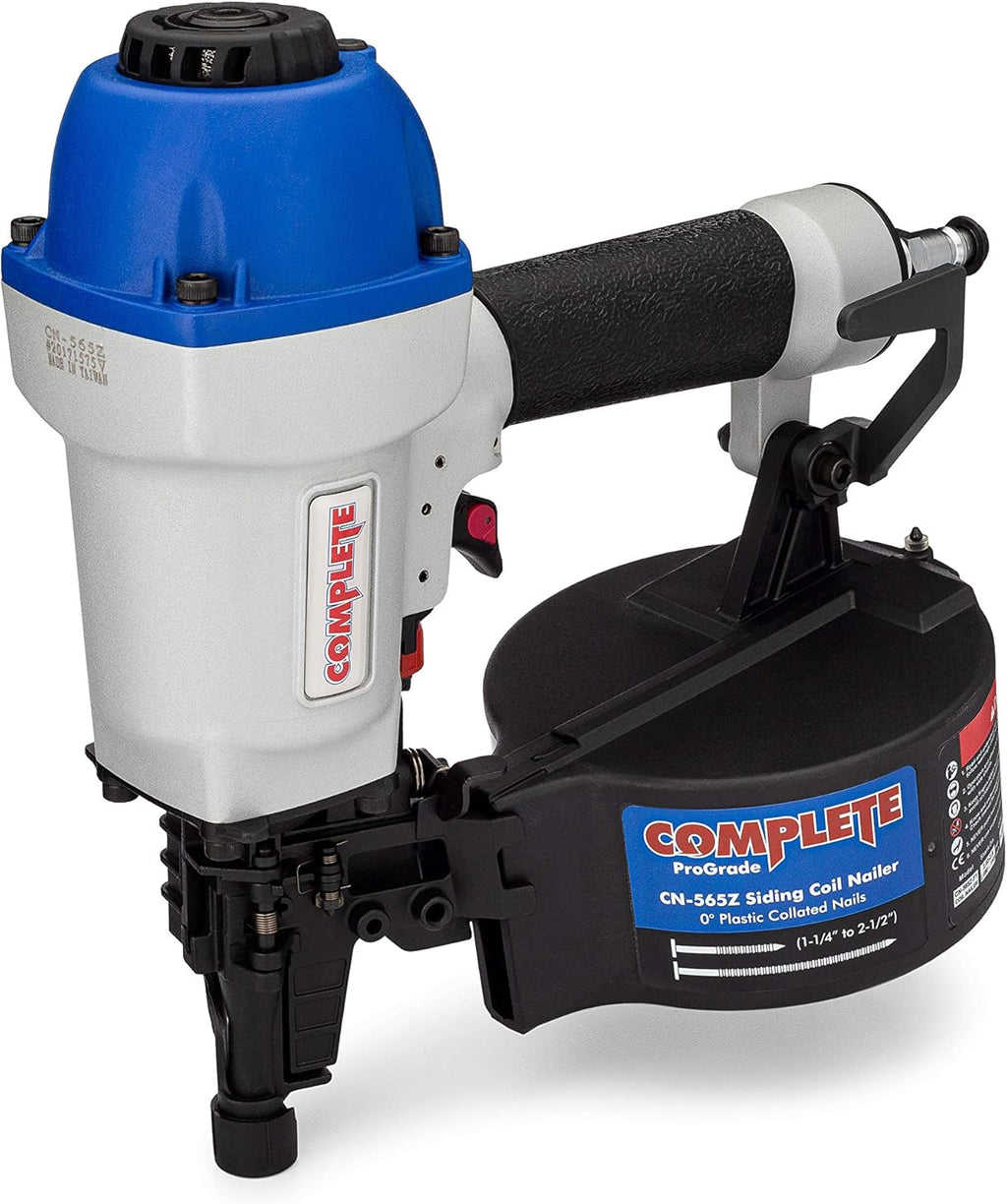 Complete CN565Z ProGrade 0° Siding Coil Nailer, 1-1/4" - 2-1/2" for Duo-Fast type Zero Degree Plastic Collated Coil Nails SIM DF225C