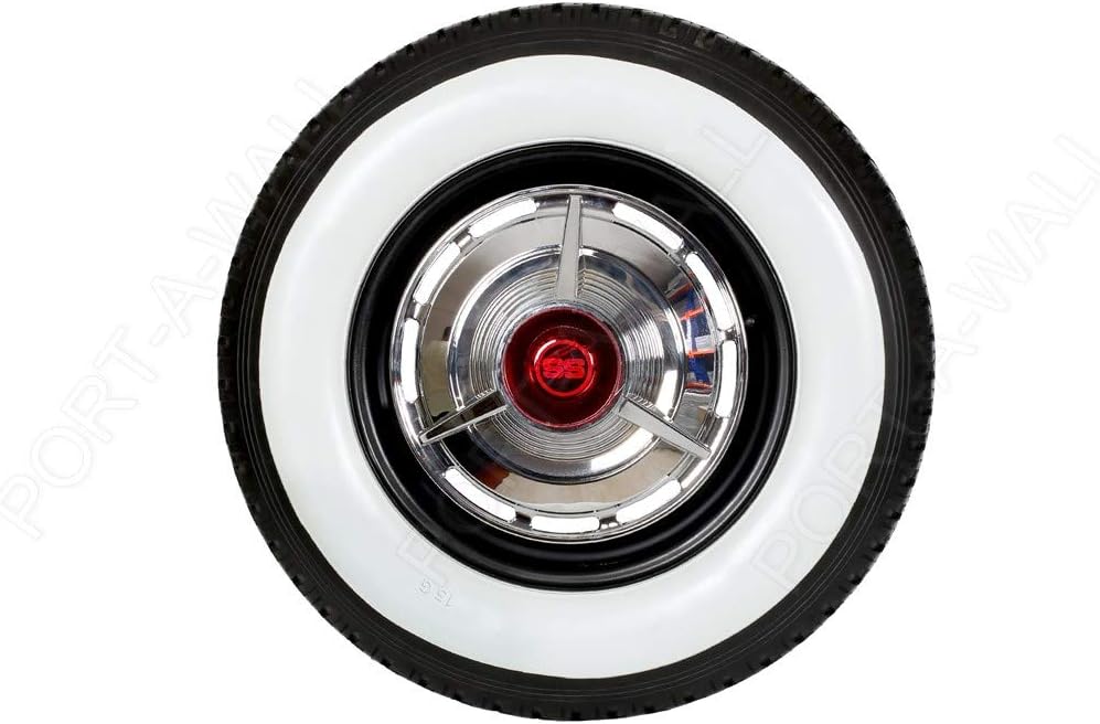3" Wide White Wall Old Tire Style Hot Rod Rat Street Rod Custom for 15" Tires.