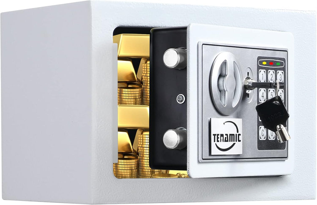 TENAMIC Safe Box 0.23 cu ft Electronic Keypad Security Safe, Solid Steel, Pink 2-Pack N97838