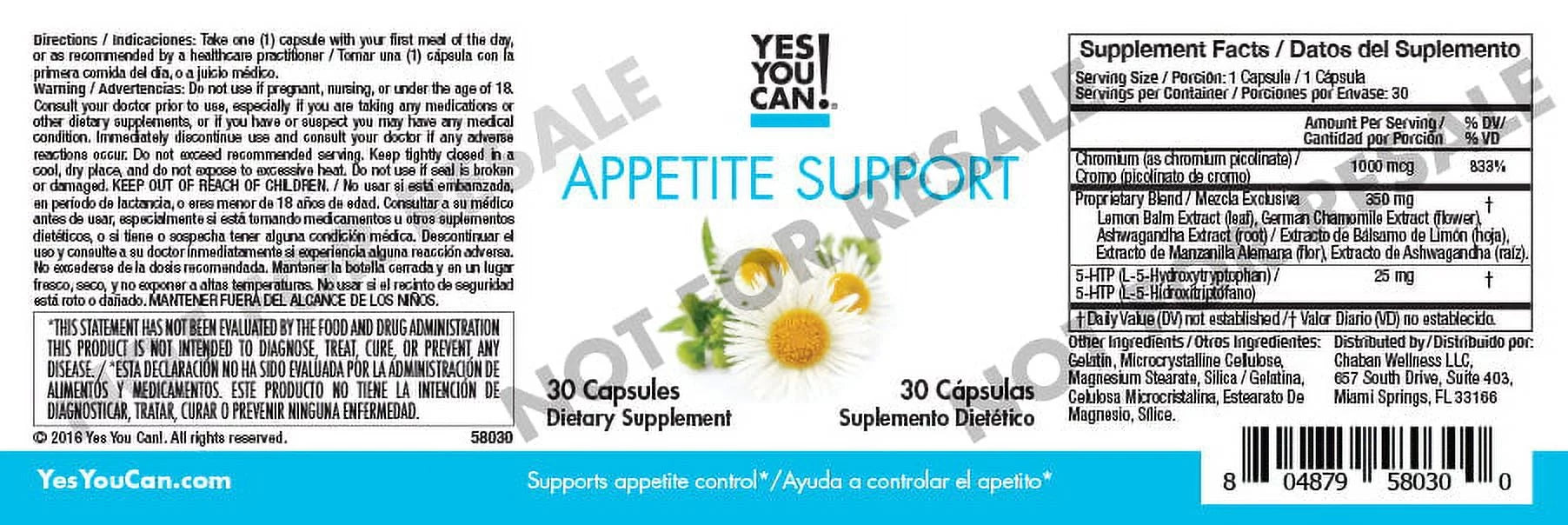 Yes You Can! Weight Loss Diet Supplement Kit - 4 Product Bundle, 30 Servings Z3590