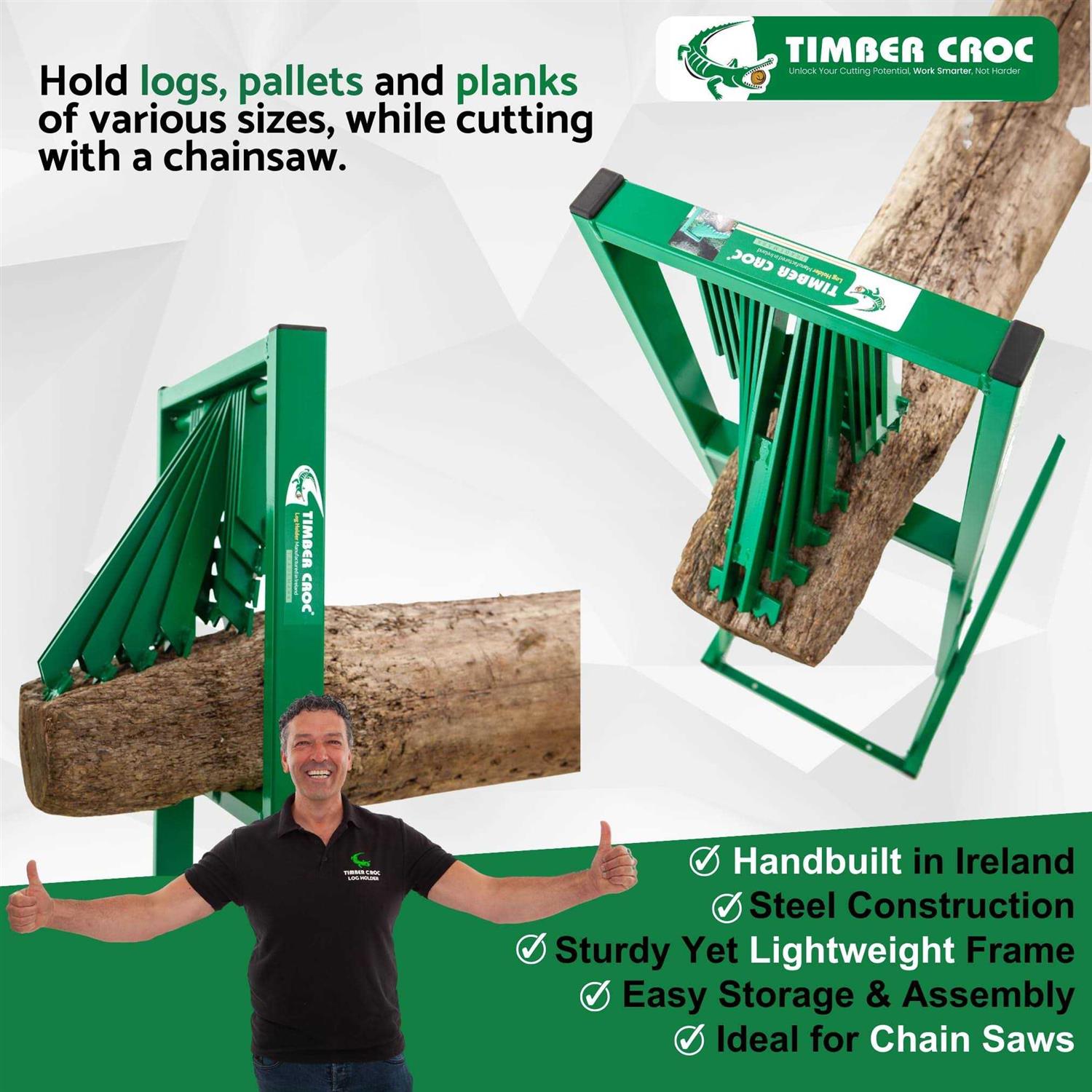 Timber Croc Logging Saw Horse Steel Log Holder for Cutting Wood M1774